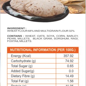 HGF Multigrain Atta 3 Kg – 100% Natural High Fiber Flour