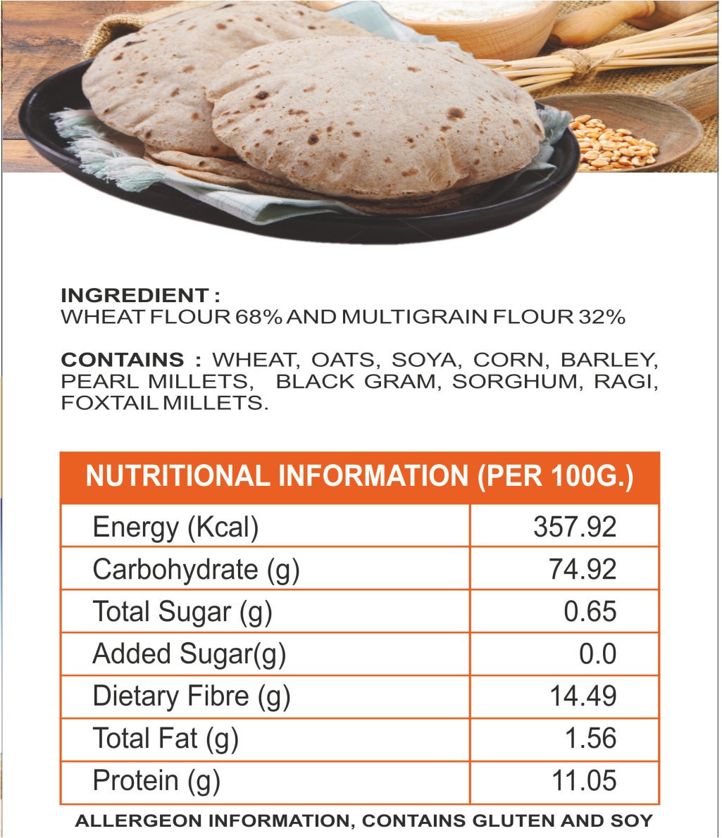 HGF Multigrain Atta 3 Kg – 100% Natural High Fiber Flour